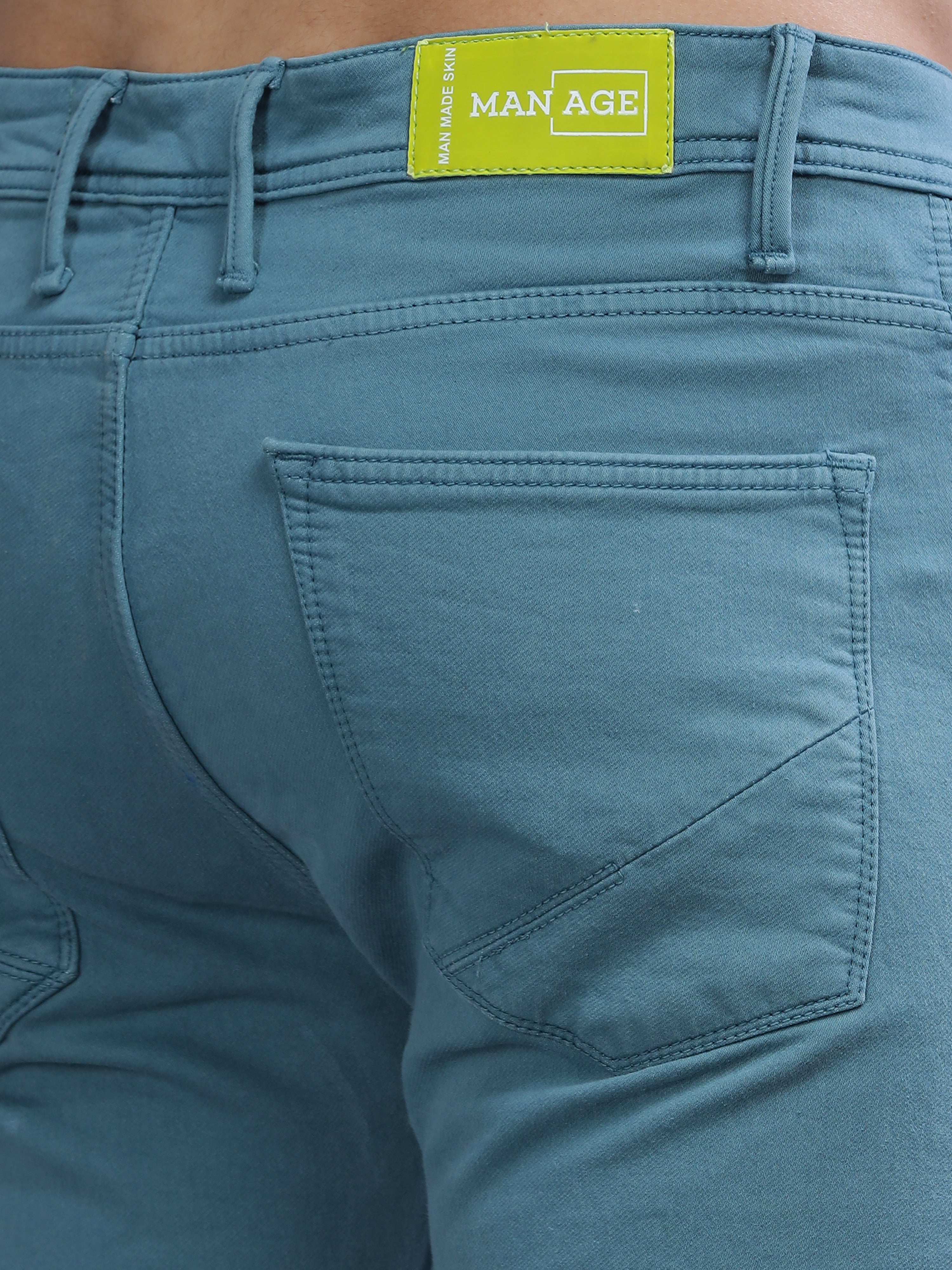 Women's Light Blue High Waist Special Design Lycra Belt Slim Jeans Denim  Pants | eBay